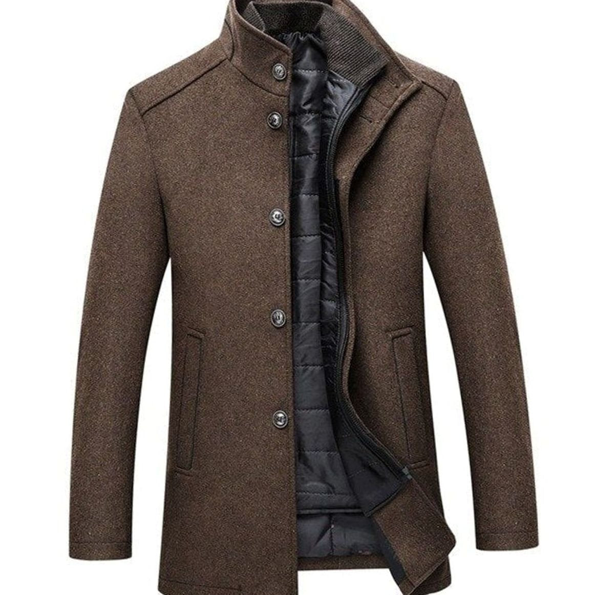 Men's insulated stand-collar jacket