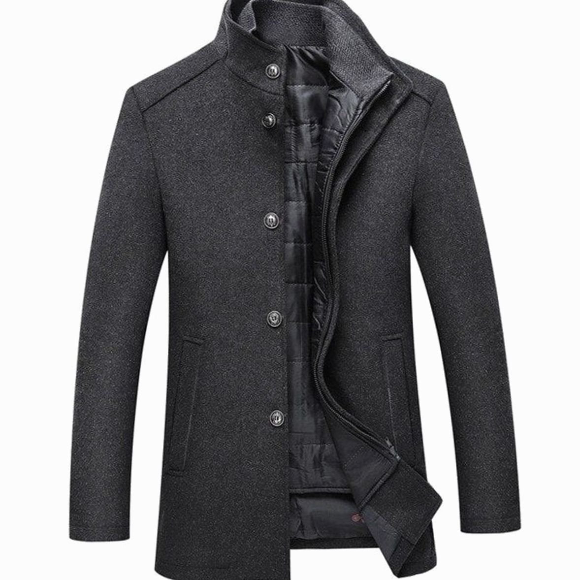 Men's insulated stand-collar jacket — alternate view