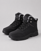 Men's plush-lined ankle winter boots in black — additional view