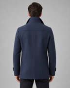Men's funnel-neck tailored coat — alternate view
