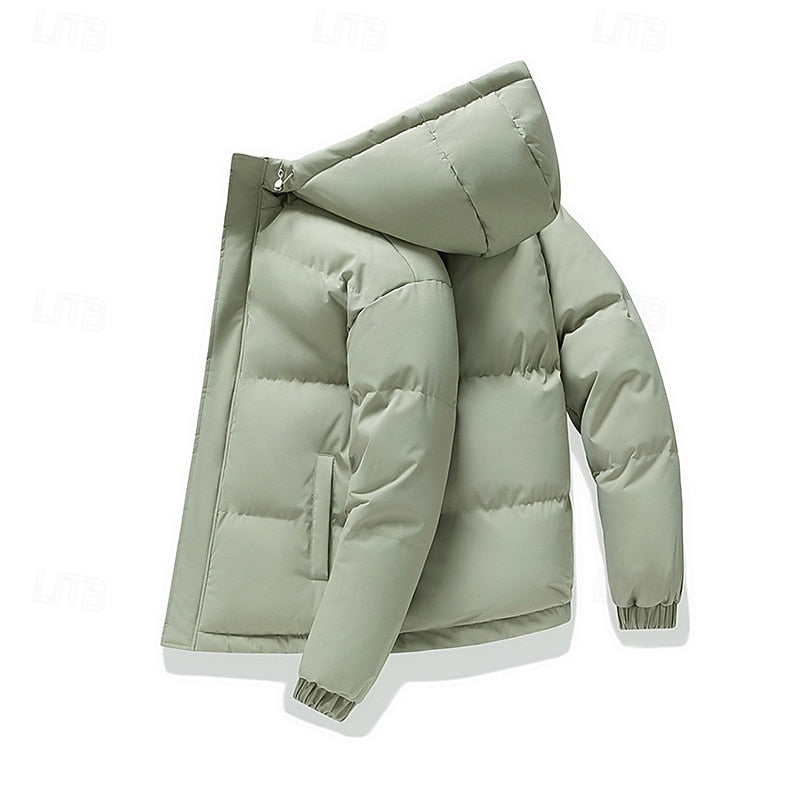 Men's thick insulated hooded puffer — alternate view