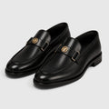 Men's breathable slip-on driving loafers in black