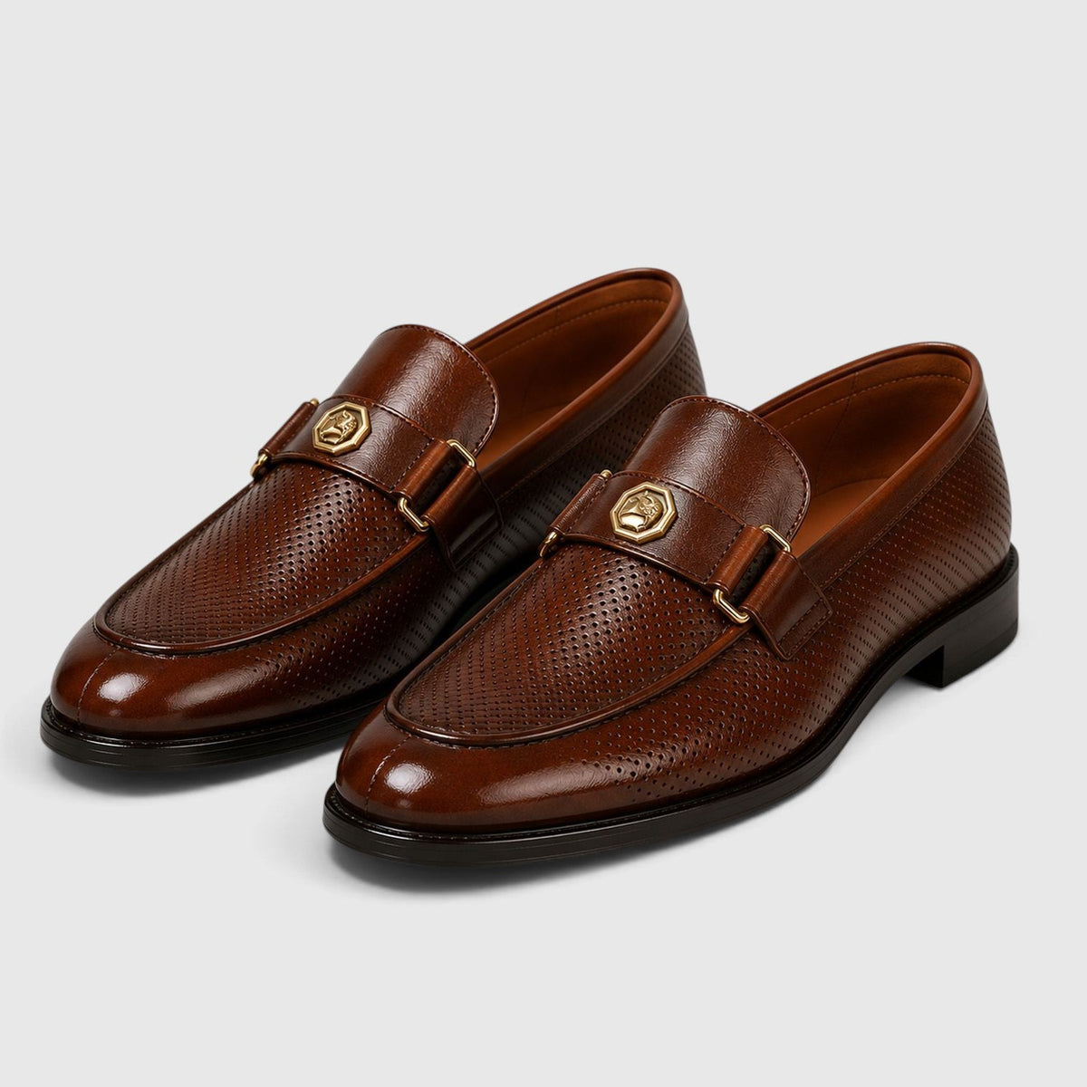 Men's breathable slip-on driving loafers in brown — additional view