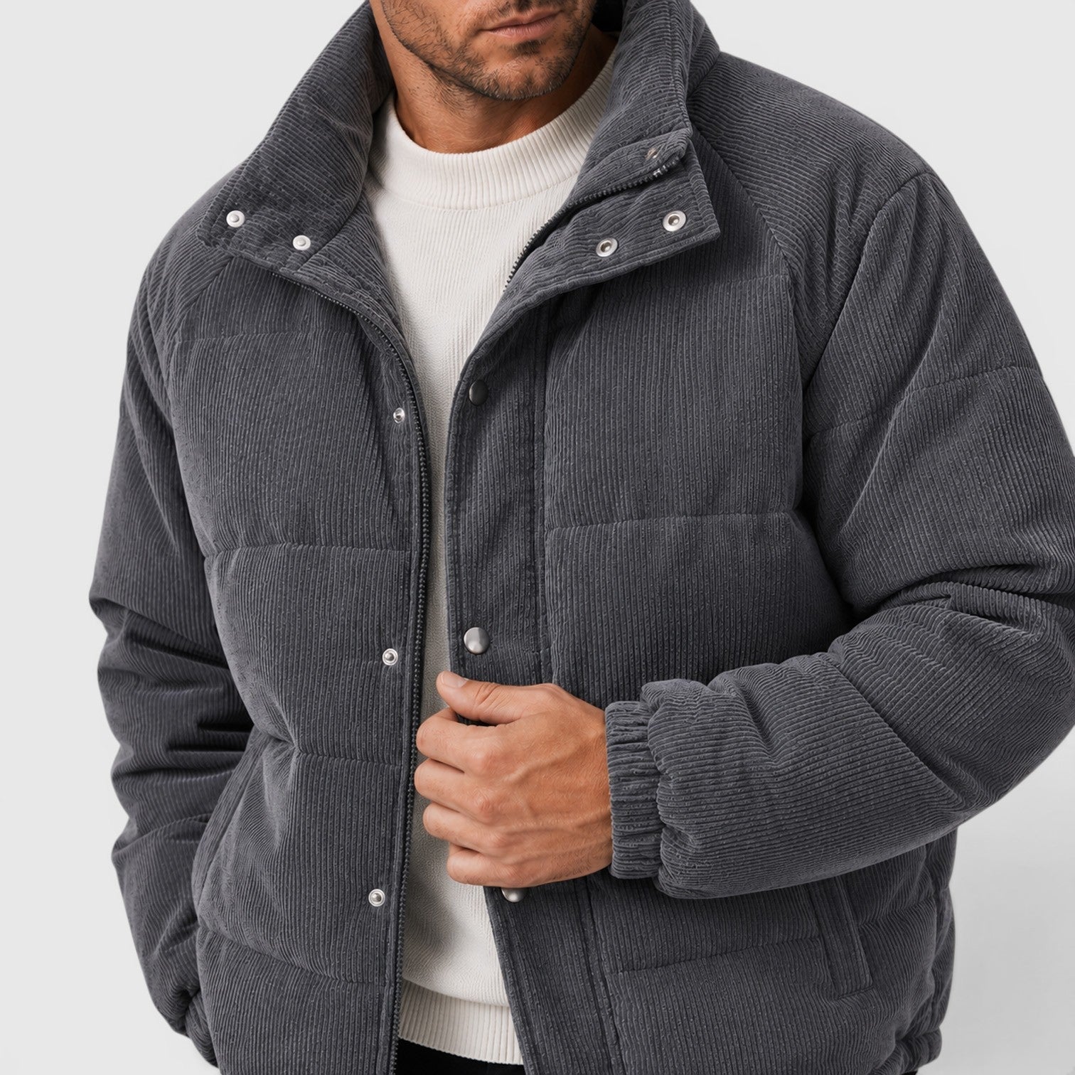 Men's lightweight quilted zip puffer — additional view