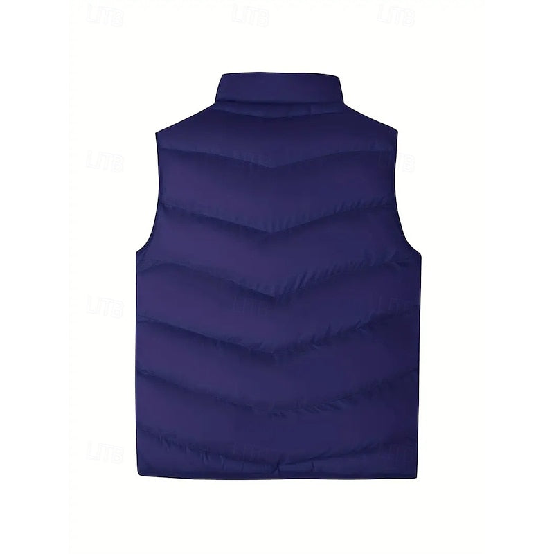 Men's quilted zip puffer vest — additional view