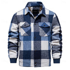 Men's rugged plaid flannel shirt jacket — additional view