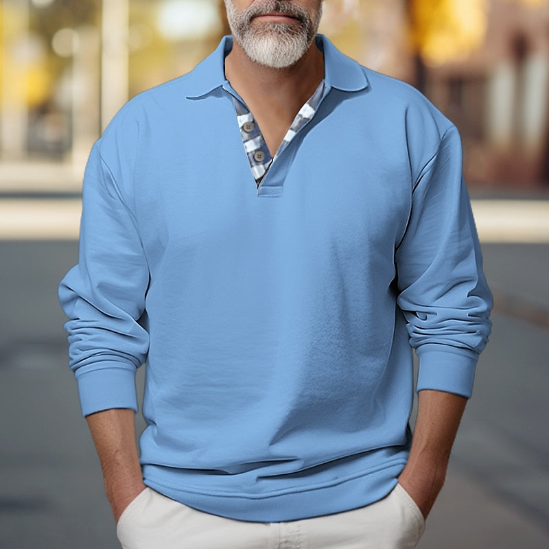 Parrish | Polo-Collar Knit Sweatshirt