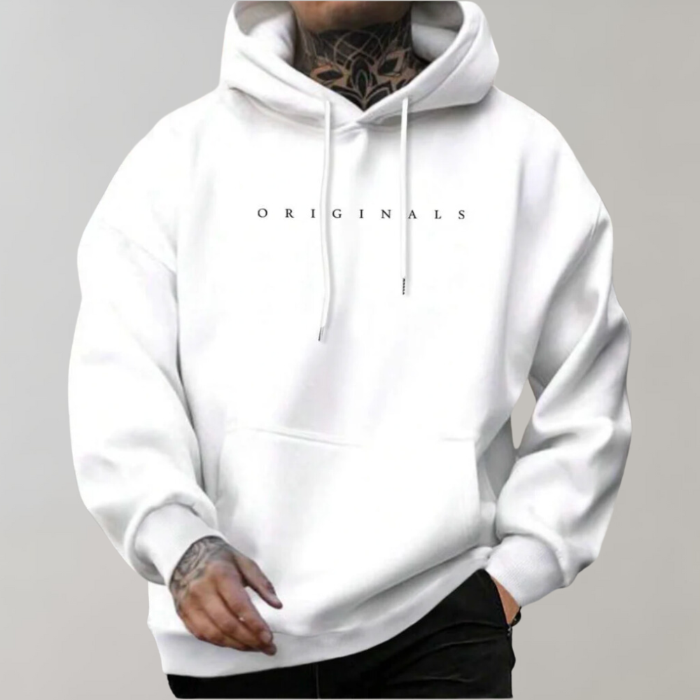 Men's relaxed-fit pullover hoodie — alternate view