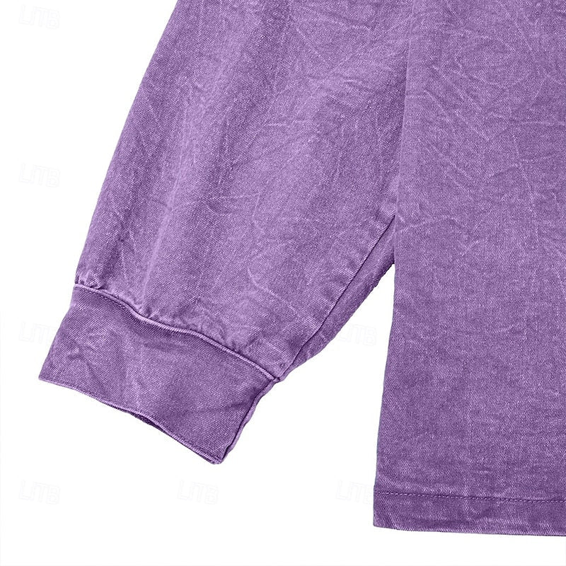 Men's stand-collar heritage shirt — detail view