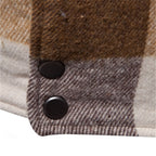 Men's rugged plaid flannel shirt jacket — additional view