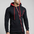 Men's zip-up pocket sweatshirt in black