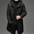 Men's hooded long winter coat — additional view