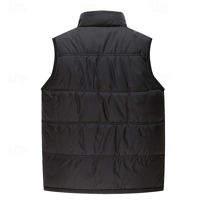 Men's sherpa-lined puffer vest — alternate view