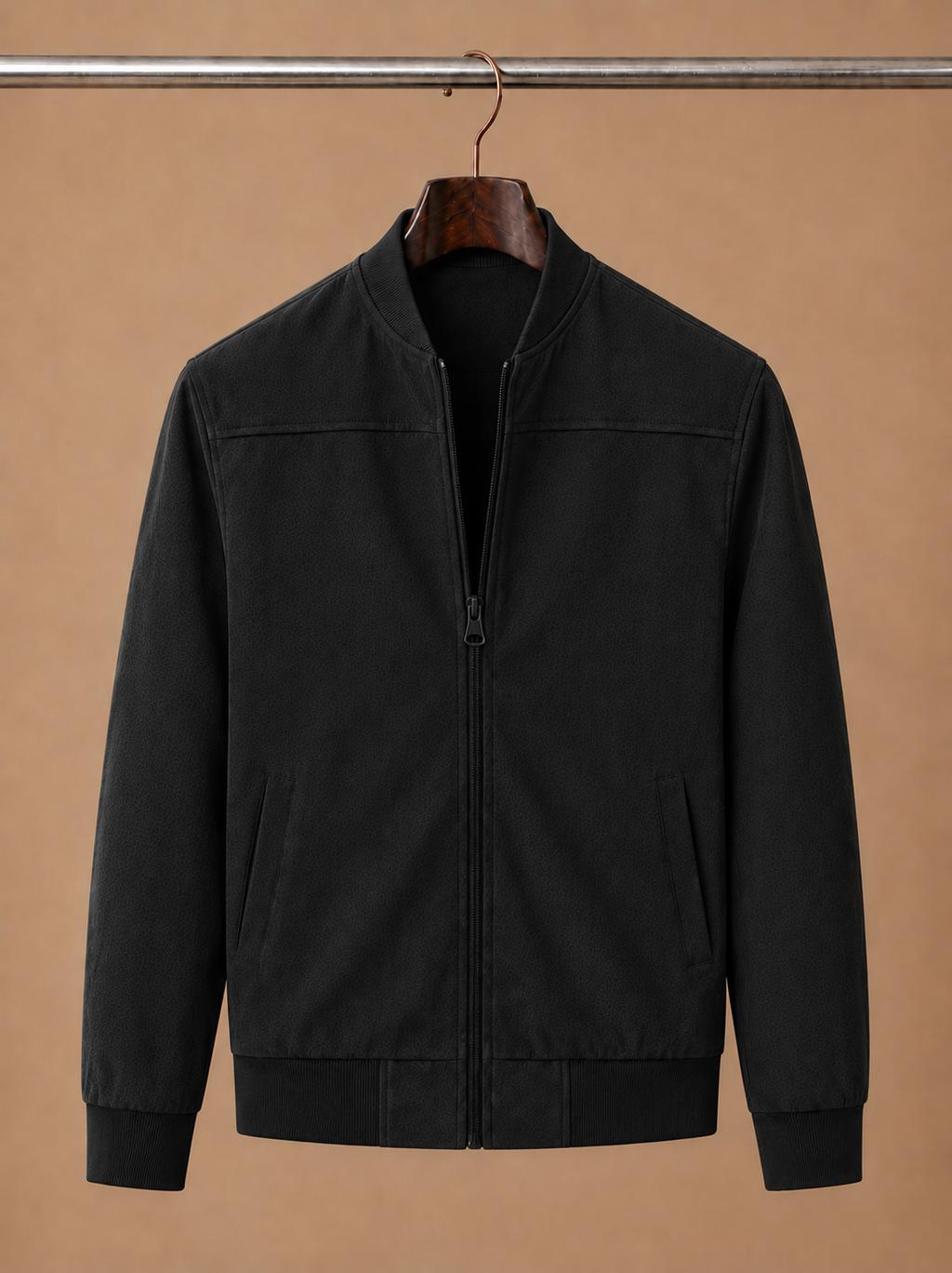 Men's lightweight slim-fit jacket — detail view