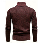Men's stand-collar cable knit sweater — alternate view