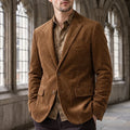 Men's corduroy elbow patch blazer in brown