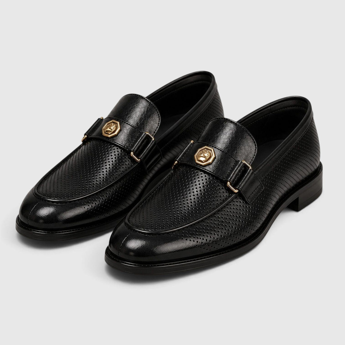 Men's breathable slip-on driving loafers in black