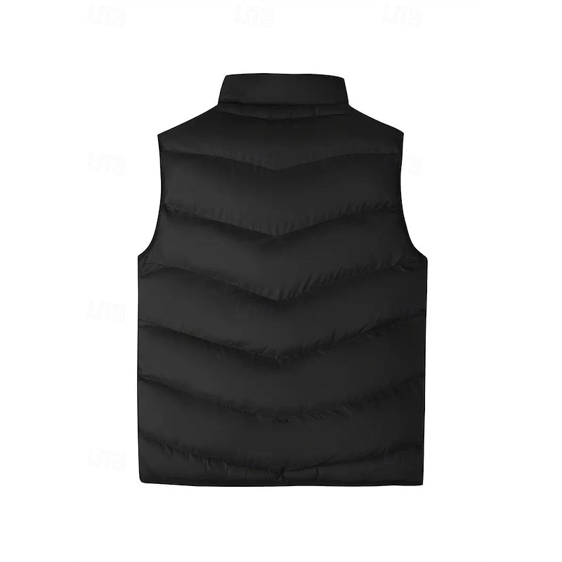 Men's quilted zip puffer vest — additional view
