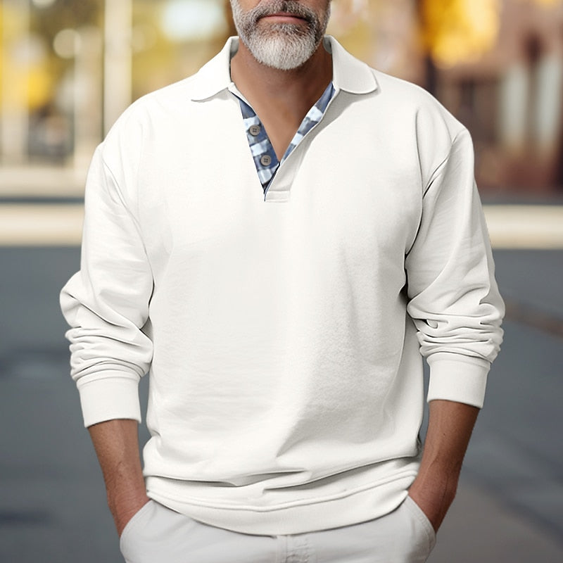 Parrish | Polo-Collar Knit Sweatshirt