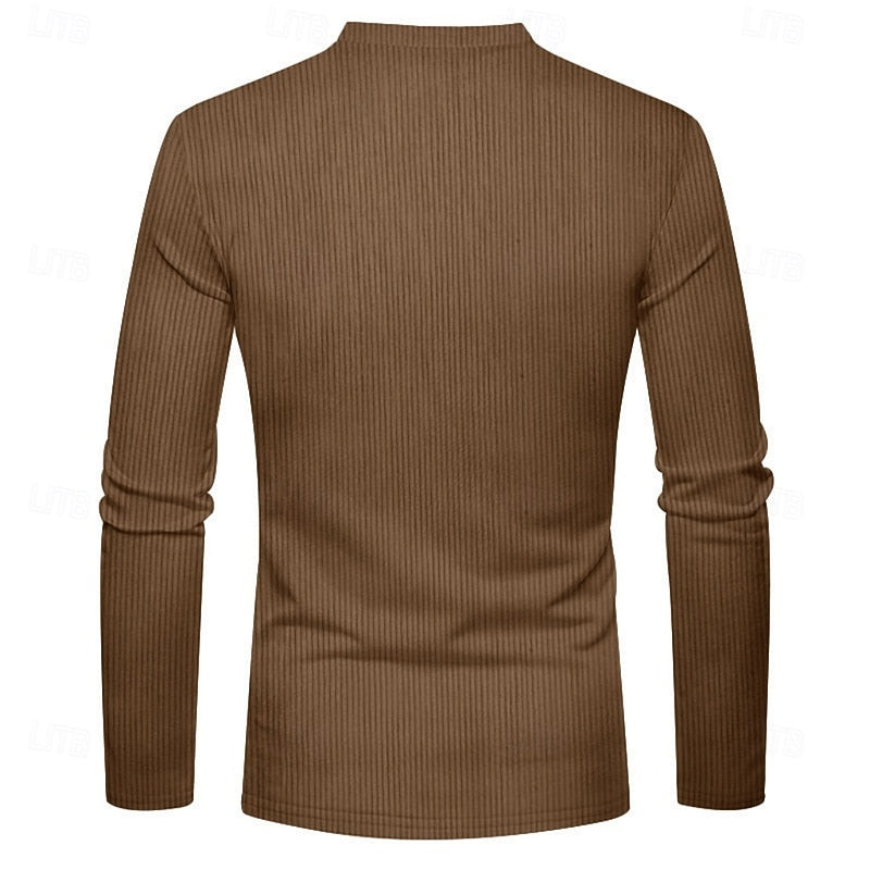 Men's ribbed long sleeve shirt — additional view