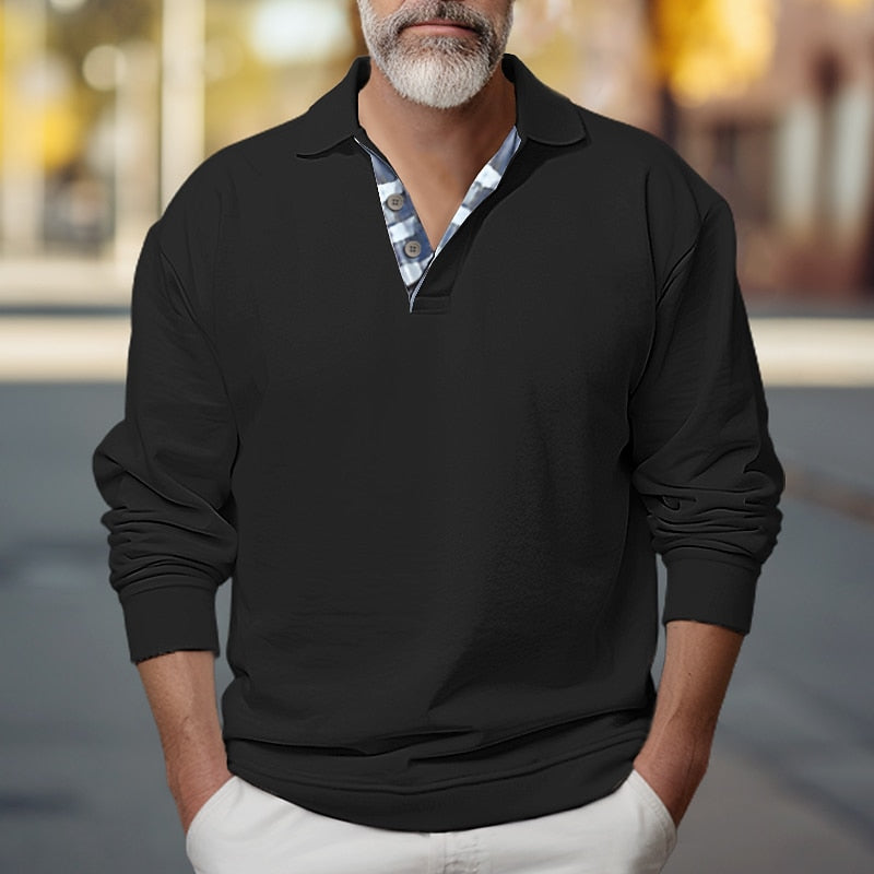 Parrish | Polo-Collar Knit Sweatshirt