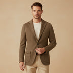 Men's single-breasted herringbone blazer — alternate view