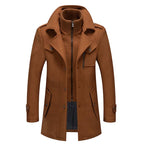 Men's notch lapel wool short coat — alternate view