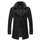 Men's notch lapel wool short coat — additional view