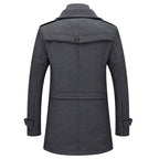 Men's notch lapel wool short coat — additional view