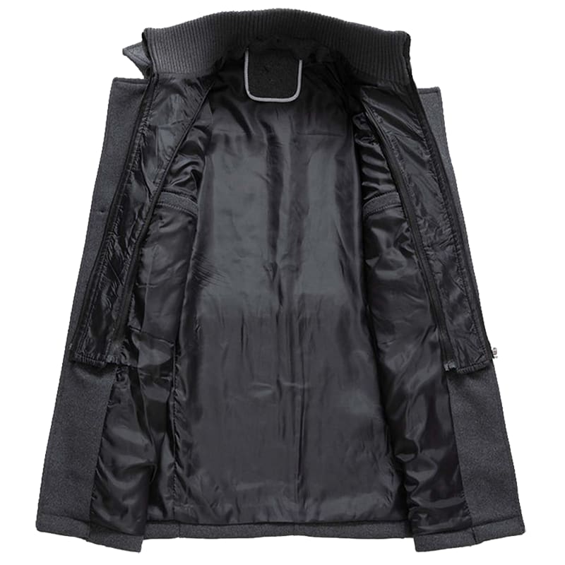 Men's notch lapel wool short coat — additional view