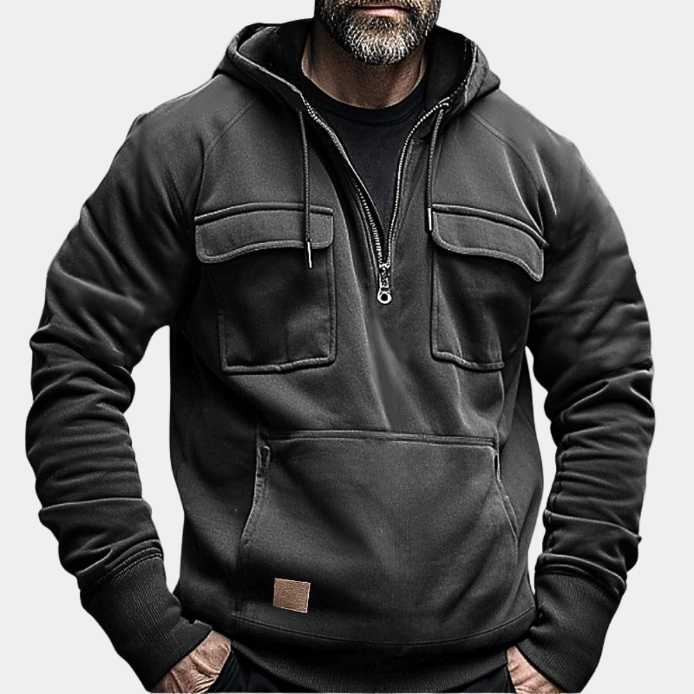 Blackwood | Fleece-Lined Half-Zip Hoodie