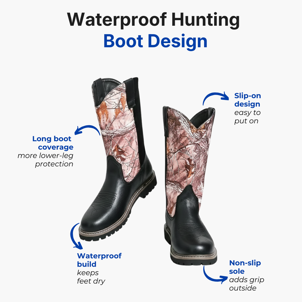 Men's waterproof pull-on hunting boots — alternate view