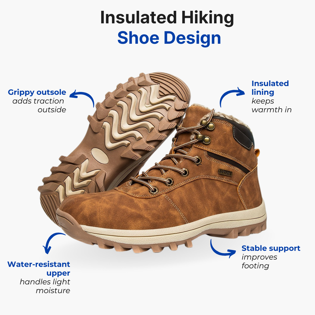 Men's insulated low-cut hiking shoes — alternate view