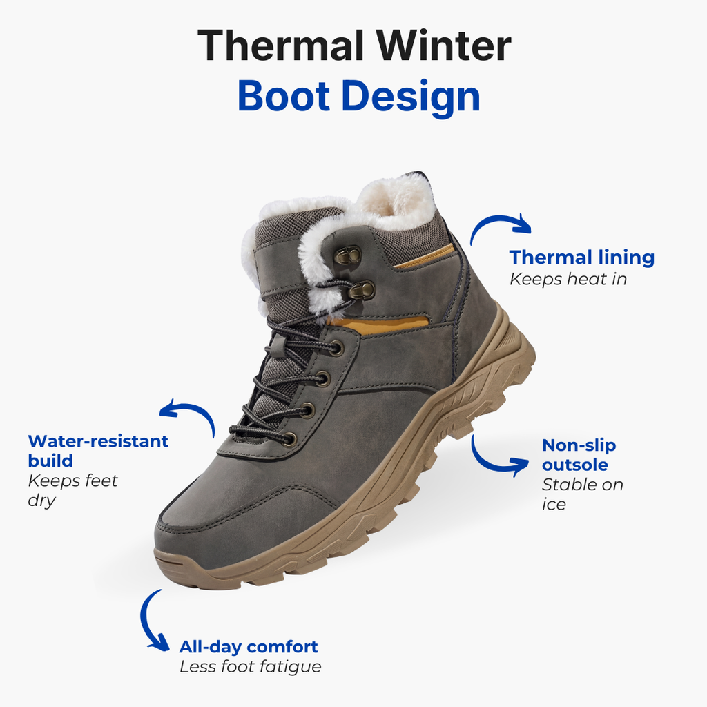 Men's thermal non-slip snow boots — alternate view