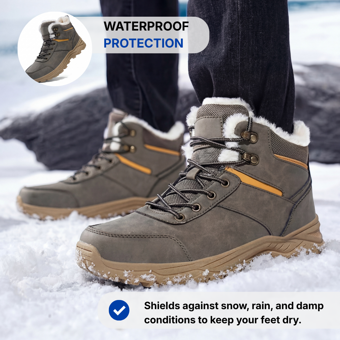 Men's thermal non-slip snow boots — detail view