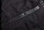 Men's distressed leather button-front jacket — additional view