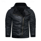 Men's rugged zip biker jacket — alternate view
