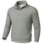 Merrick | Textured Half-Button Knit Pullover