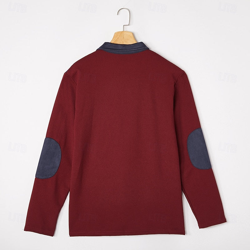Men's textured quarter-zip sweater — additional view