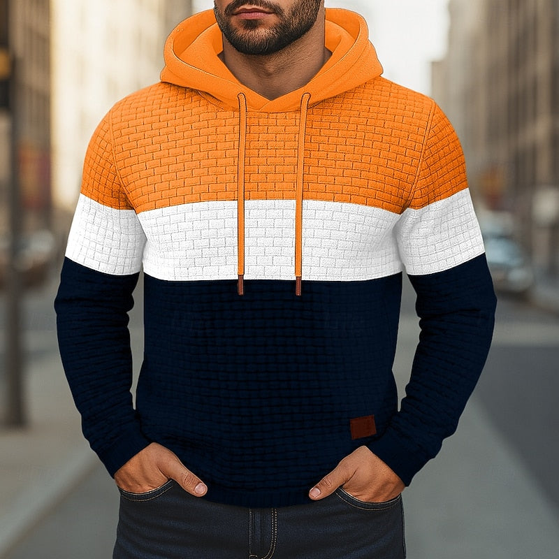 Selby | Color Block Textured Hoodie