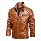 Men's classic leather bomber jacket — additional view