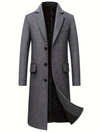 Men's single-breasted tailored overcoat — alternate view