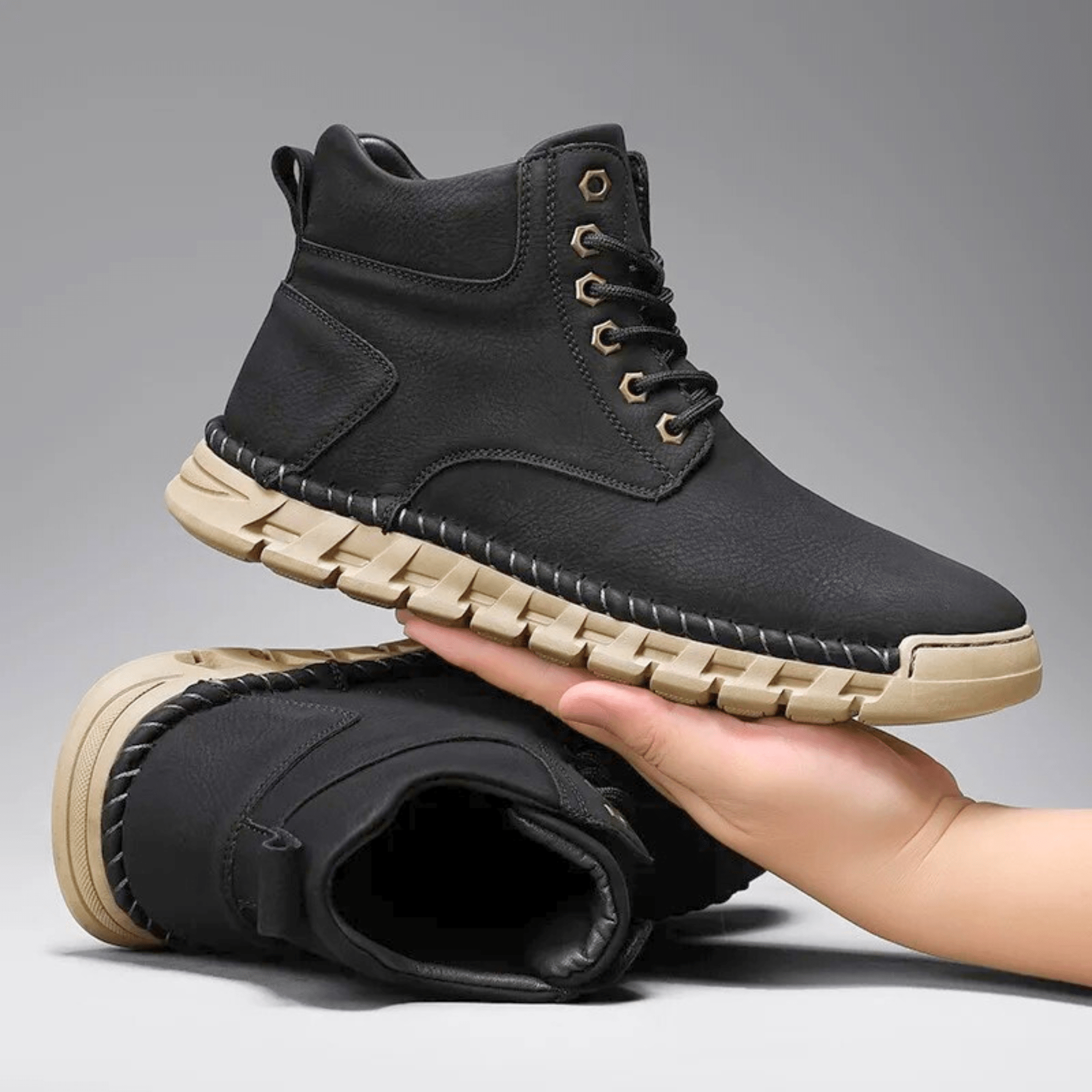 Men's leather chelsea boots — additional view
