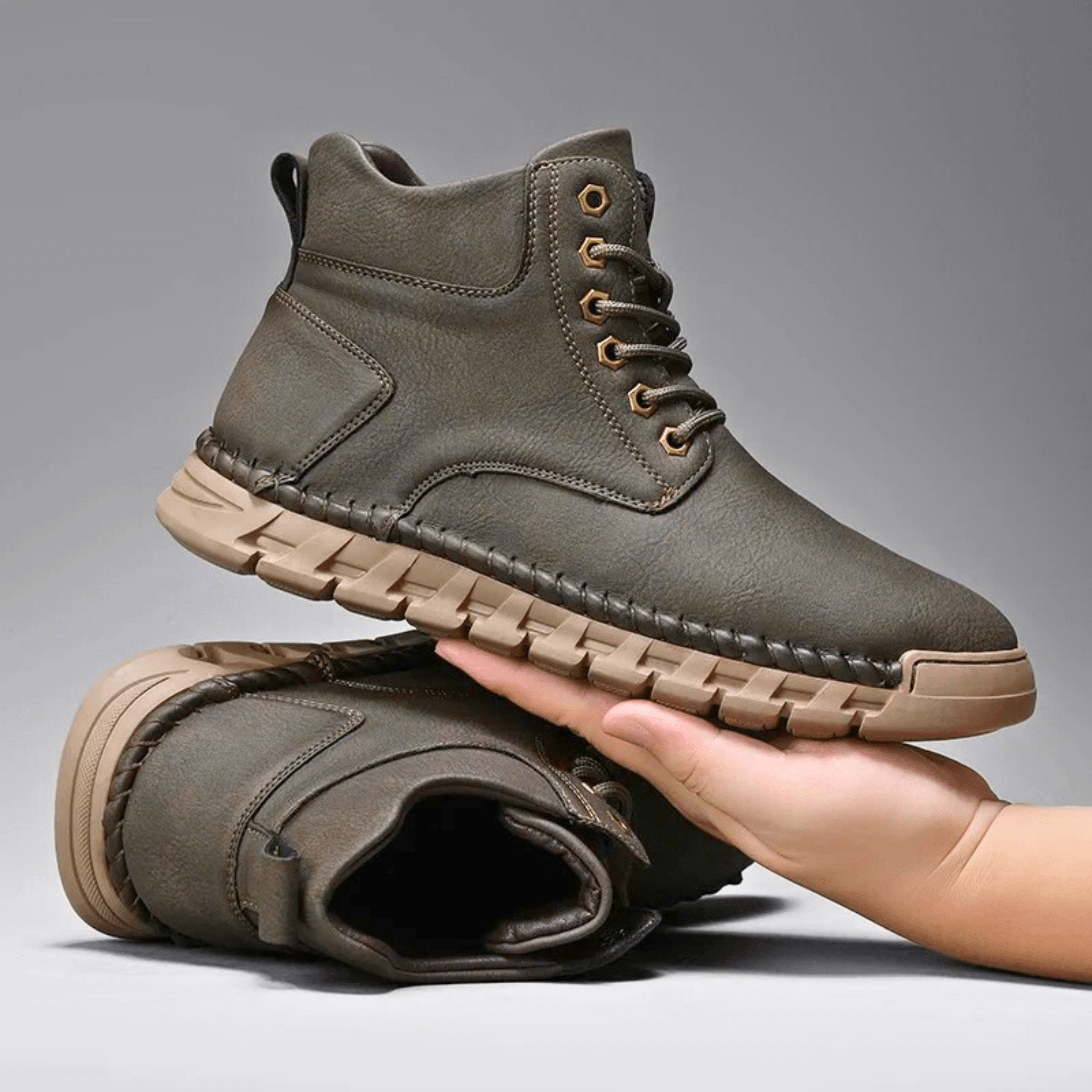Men's leather chelsea boots — additional view