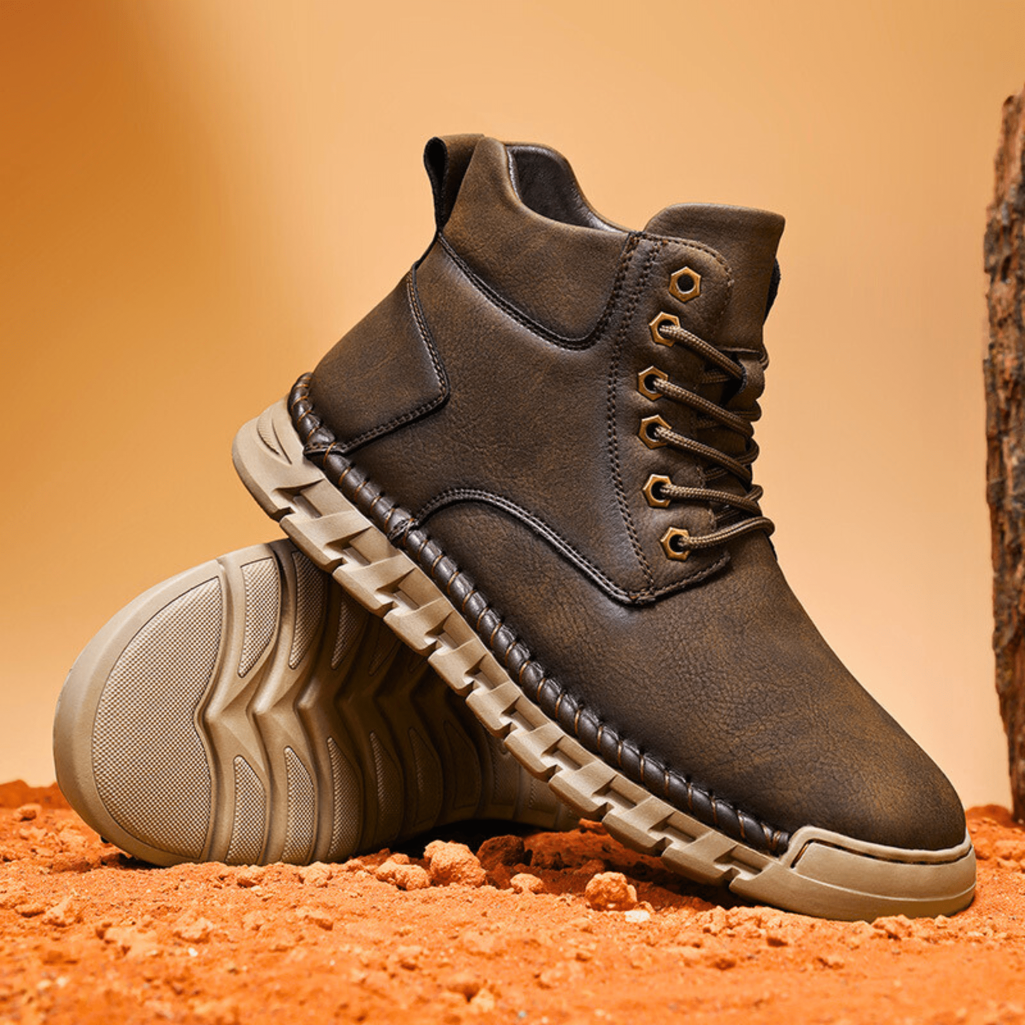 Men's leather chelsea boots — additional view