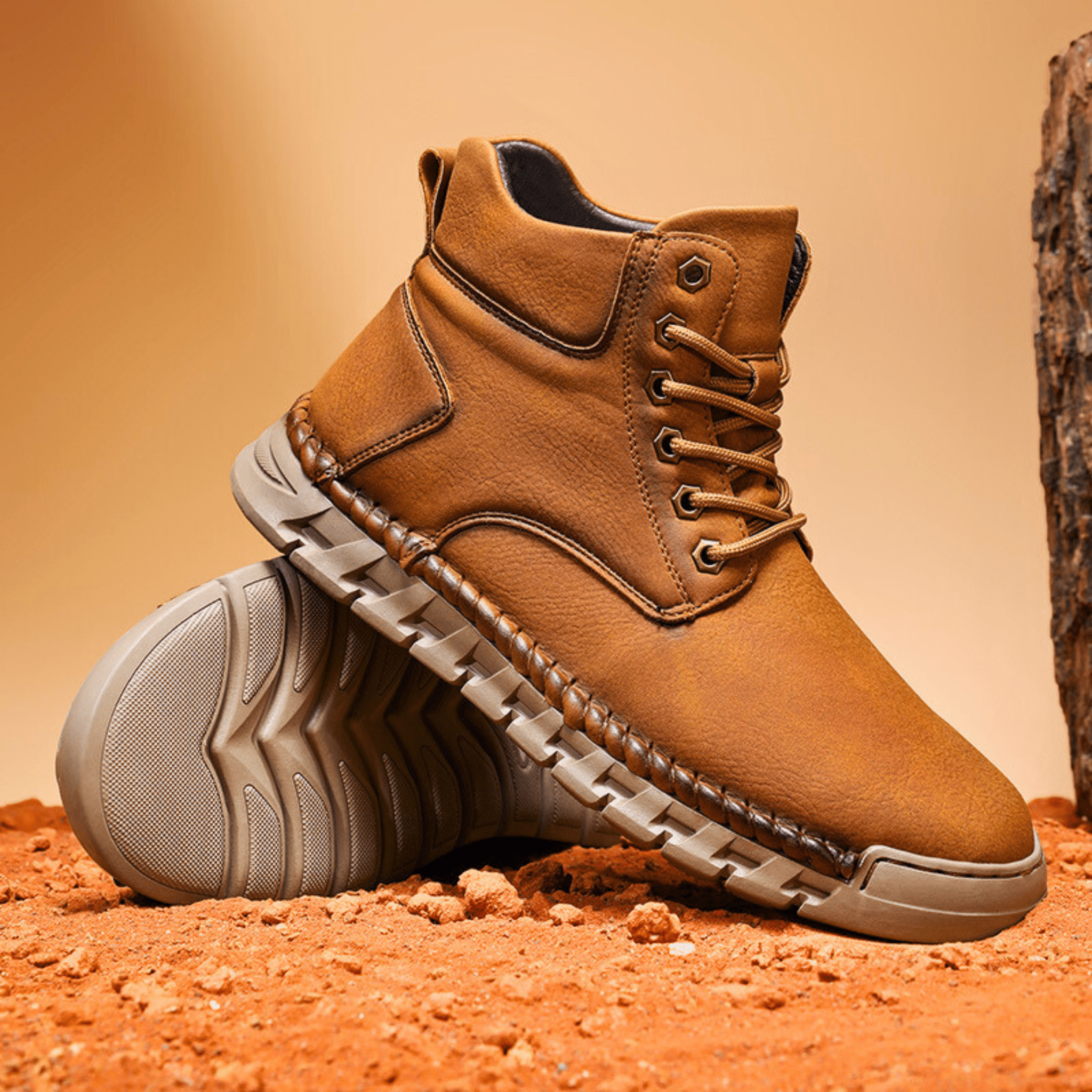 Men's leather chelsea boots — additional view