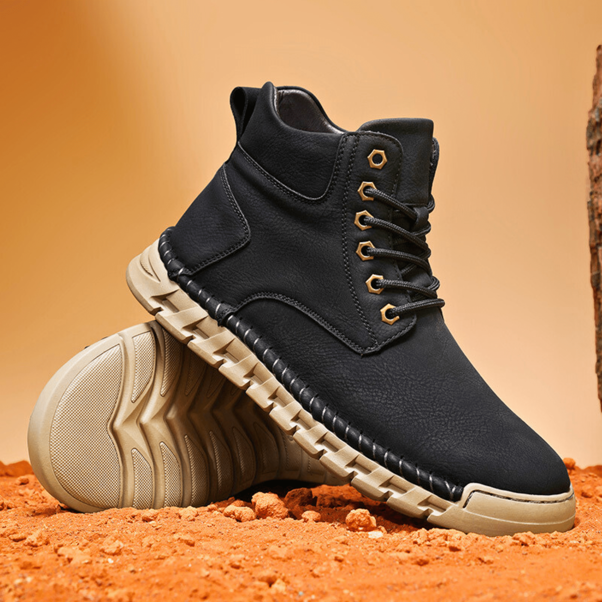 Men's leather chelsea boots — additional view