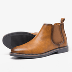 Men's leather elastic panel chelsea boots — additional view