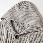 Langston | Cable Knit Hooded Cardigan
