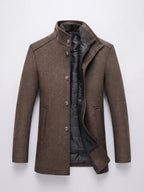 Wesley | Single-Breasted Stand-Collar Winter Coat